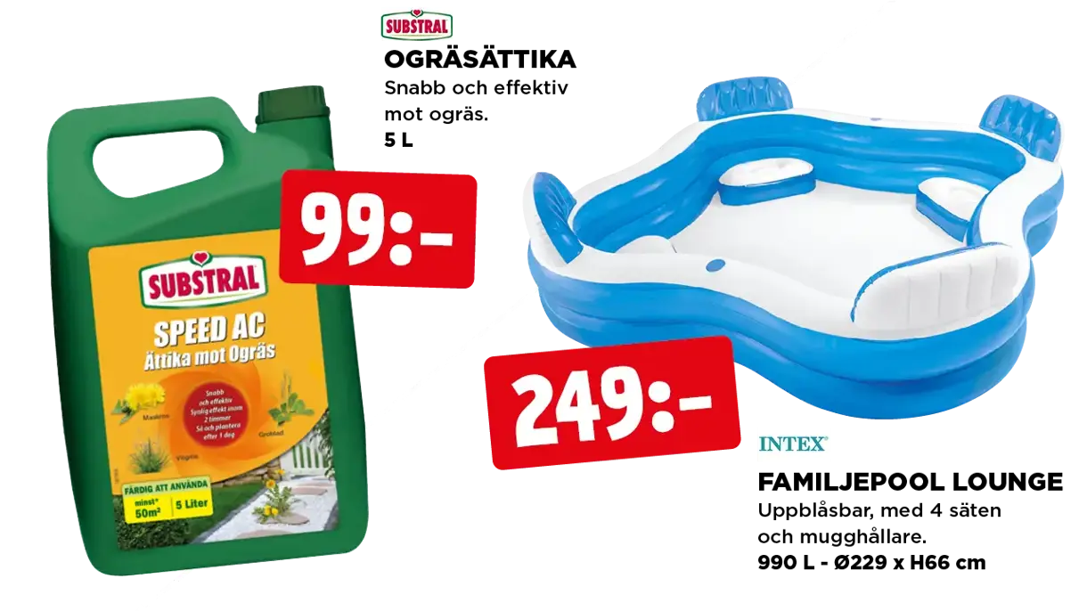 Kampanjpris ogräsättika och pool