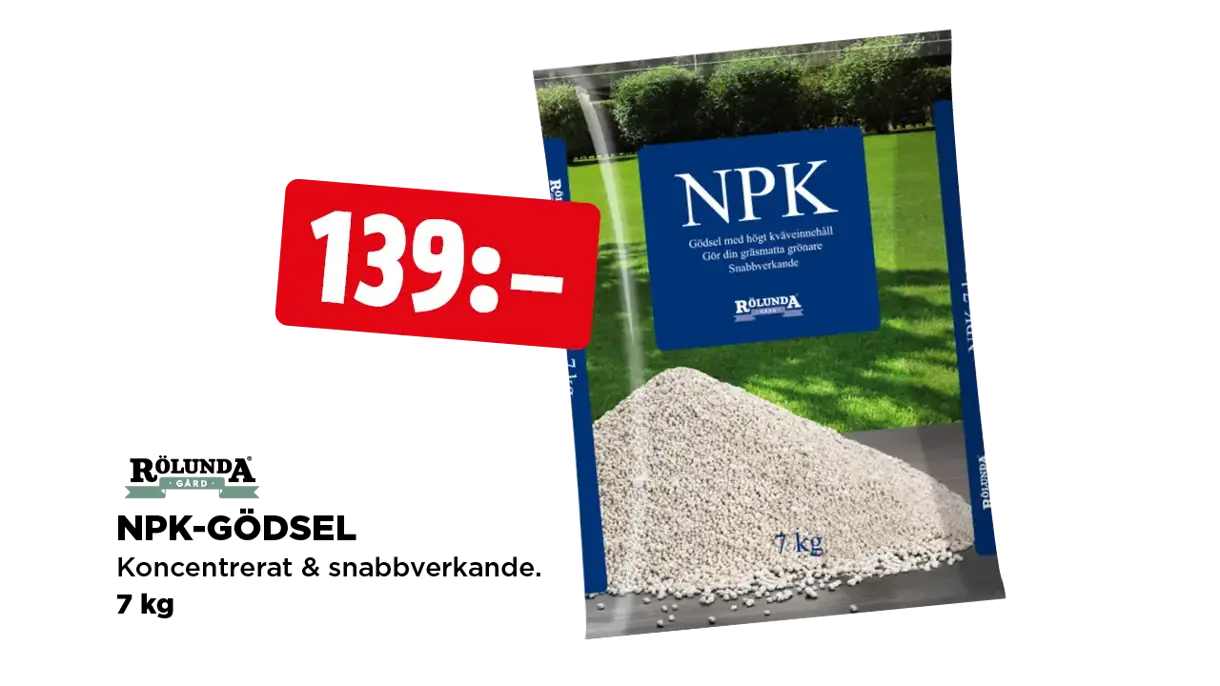 NPK trädgårdsgödsel 139:-